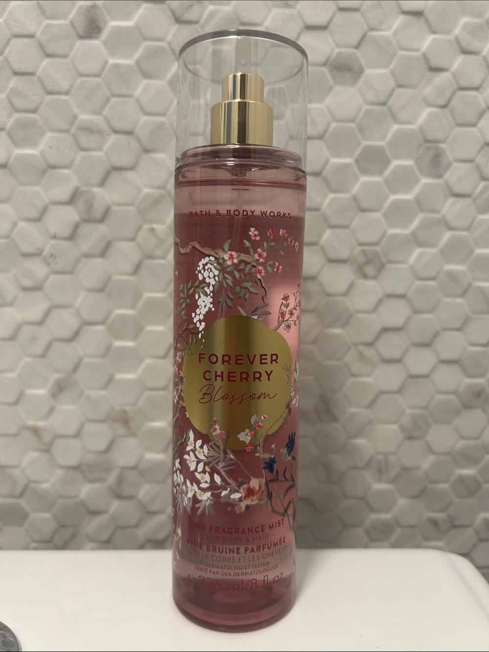 NEW 🆕 Bath & Body Works Forever Cherry Blossom Mist - Pink & Gold